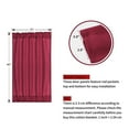 thumbnail image 3 of PiccoCasa Blackout Curtains Sliding Door Darkening Drape Burgundy W25" x L40", 3 of 8