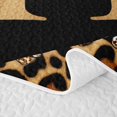 thumbnail image 5 of Erosebridal Fashion Letter H Monogrammed Bed Spread Queen For Cheetah Lover,Brown Leopard Print Cute BowknotQueen Coverlet Set For Girls Women,3pcs, 5 of 7
