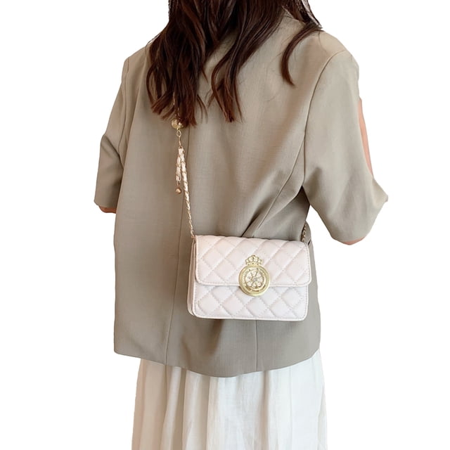 Bolso de hombro con cadena de gran capacidad para mujer, moderno y retro, resistente al agua, de PU