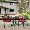 thumbnail image 3 of Nuu Garden 3 Piece Aluminum Patio Bistro Set with Cushions, Rust-Resistant Outdoor Patio Bistro Furniture Dining Set, Black&Red, 3 of 9