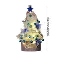 thumbnail image 3 of 23.6inch Blue Christmas Tree Decoration with Tree Topper Star Accessory Sets for Xmas Gift Window Walkway Decoration Indoor Home Part, 3 of 4