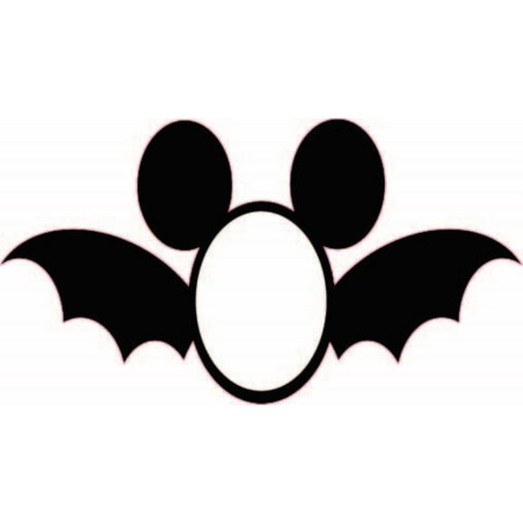 Halloween Bat Cartoon Character Frame Decors Wall Sticker Art Design Decal for Girls Boys Kids Room Bedroom Nursery Kindergarten Home Decor Stickers Wall Art Vinyl Decoration (15x30 inch)