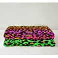 thumbnail image 3 of Women Leopard Print Plush Blanket Chic Rainbow Cheetah Print Fleece Throw Blanket for Sofa Couch Daughter Luxury Colorful Decor Sherpa Blanket Wild Animal Theme Fuzzy Blanket Throw 50"x60", 3 of 6