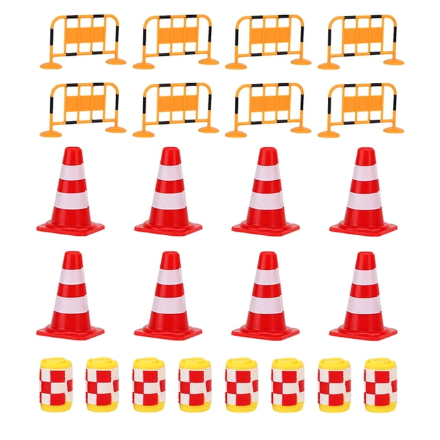 24 conos de tráfico de juguete para niños, juguetes educativos para la señalización vial.
