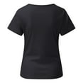 thumbnail image 4 of HXWCHs Women's Casual Short Sleeve Round Neck Pullover top with Hollow Out Design and Slim Fit M Grey, 4 of 4