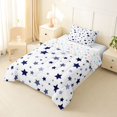 thumbnail image 2 of Manfei Twinkling Stars Print Twin Comforter Sets,Cute Cartoon Themed Bedding Set,Purple White,Colorful Stars Reversible,2 Pieces,1 Comforter and 1 Pillowcase, 2 of 7