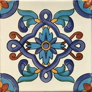 2x2 Cordoba Talavera Mexican Tile, Set of 36 pcs
