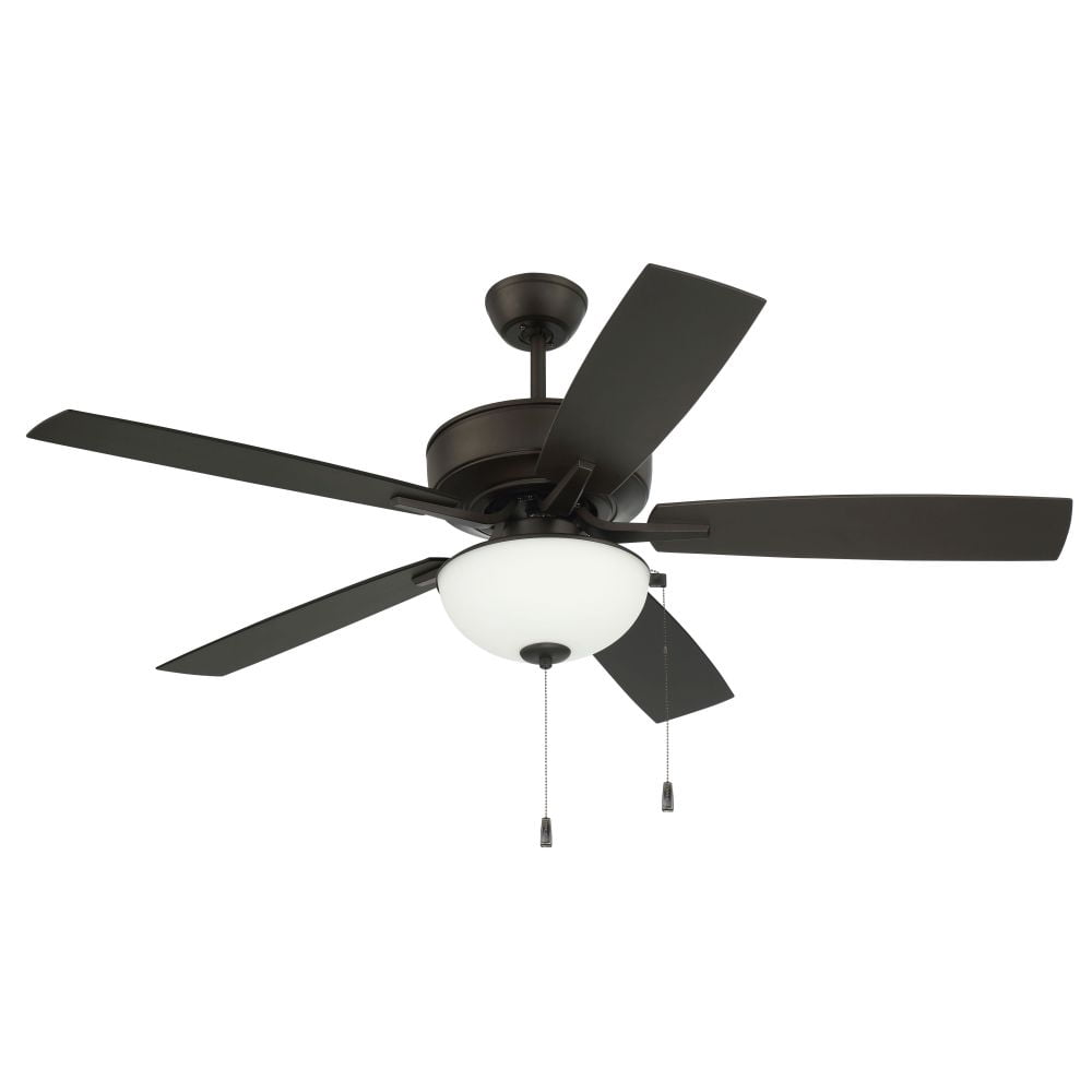 OP211ESP5 Craftmade Lighting Outdoor Pro Plus - 5 Blade Ceiling Fan with Light Kit-20.72 Inches Tall and 52 Inches Wide-Espresso Finish