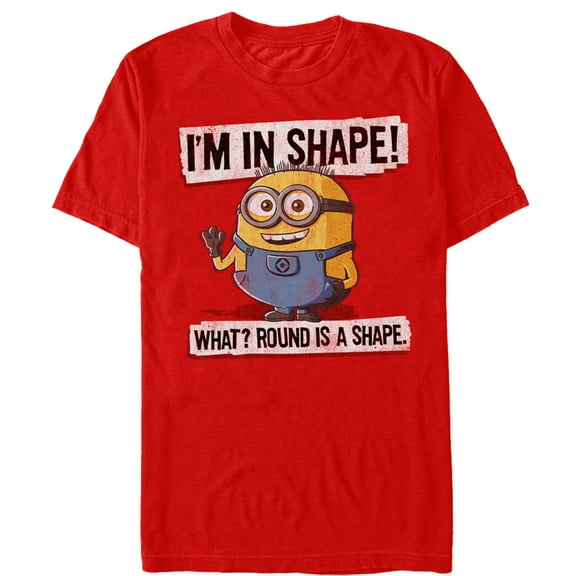 Men's Despicable Me Minion Round Shape Graphic Tee Red 3X Large