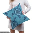 thumbnail image 4 of Ambesonne Turtle Fabric by the Yard Upholstery, Aquatic Animals Flowers, 5 Yards, Multicolor, 4 of 4