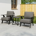 thumbnail image 2 of EAGLE PEAK Urban Slate 3 PCS Outdoor Bistro Set with Modern Patio Chairs and Table, Black/Gray, 2 of 9