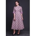 thumbnail image 4 of Bimba Floral Ladies Button Down Print Dress A-Line Cocktail Party Shirt Dress-Medium, 4 of 5