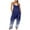 Blue womens jumpsuits, variant on Wycnly Womens Jumpsuits Loose Pocket Spaghetti Strap 4th of July Jumpsuits Overalls Casual American Flag Print V-Neck Sleeveless Long Summer Rompers Blue m