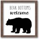 thumbnail image 1 of Letrero de bienvenida de Bear Bottoms, de madera maciza, para baño, con capa de acrílico, 18 x 18 cm, divertido arte de pared de granja, marco de madera grande para colgar, para decoración del hogar, 1 of 8
