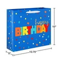 thumbnail image 3 of American Greetings 10 in. Blue Horizontal Birthday Gift Bag, Happy Birthday (1-Count), 3 of 4