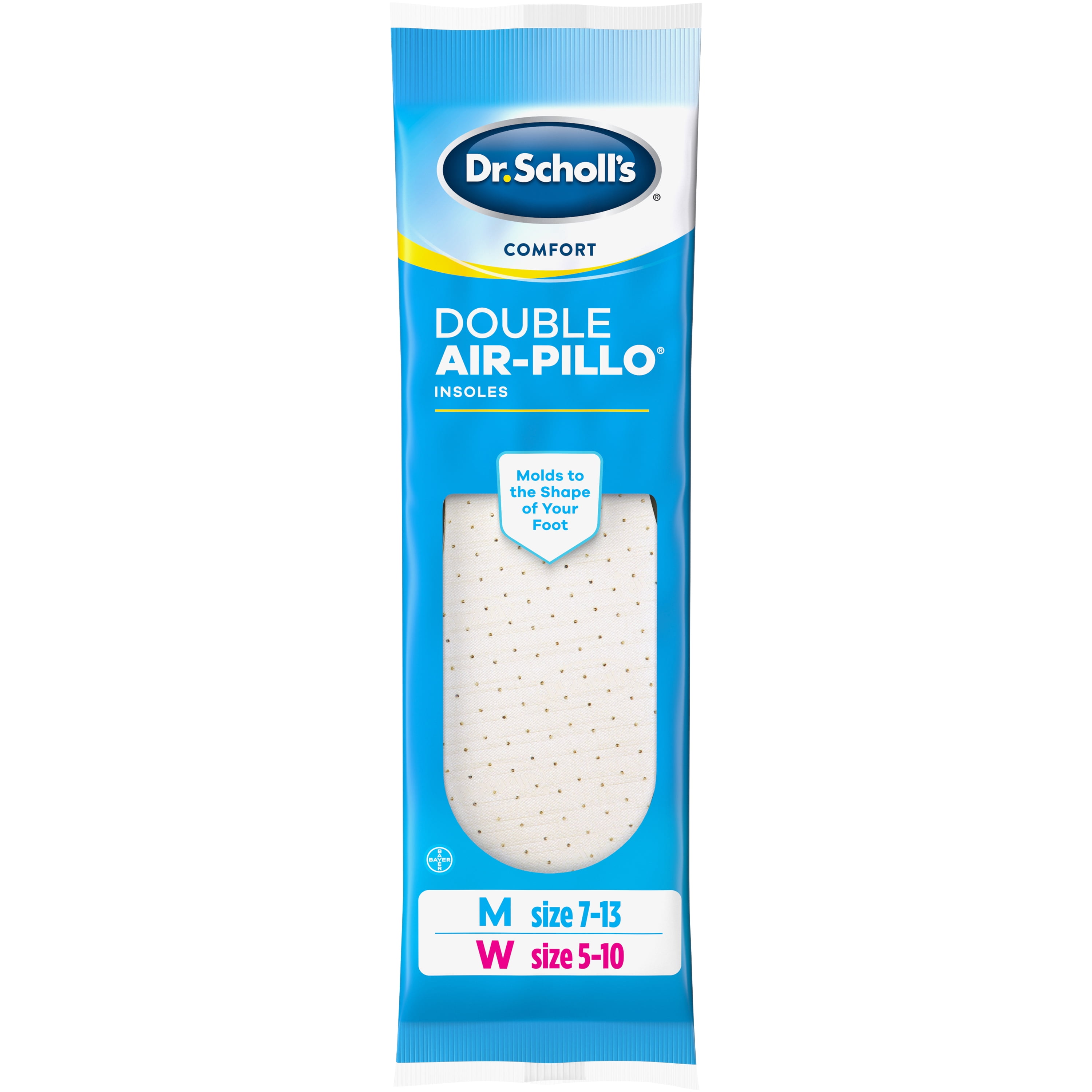 Dr. Scholl's Comfort Double Air-Pillo Insoles, 1 Pair, Men
