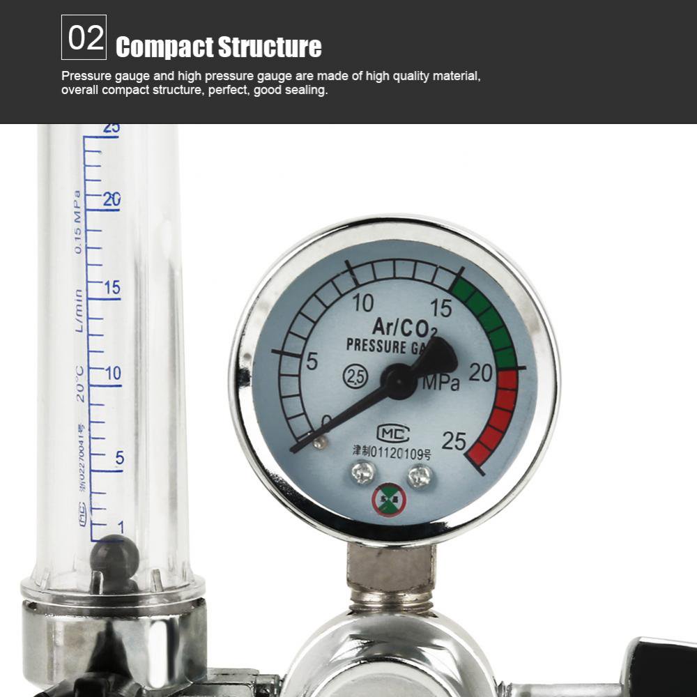 Knifun 0-25 Mpa Argon Mig Tig Flow meter Gas Regulator Welding Weld ...