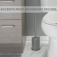 thumbnail image 4 of Bath Bliss Self Closing Lid Toilet Brush and Holder in Grey 4.5" Rd x 14.75", 4 of 7