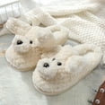 thumbnail image 4 of Fesfesfes Extra Wide Shoes for Women Plush Cute Ears Cotton Slippers Home Leisure Warm Plush Cotton Slippers Soft Soles Mute Cotton Slippers 6.5-7(38-39), 4 of 8