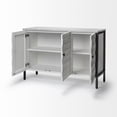 thumbnail image 5 of Savannah 47L x 16W White Wood And Iron 3 Door Accent Cabinet (Set of 2), 5 of 7