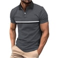 thumbnail image 1 of Fankiway Cardigan à Boutons pour Homme à Manches Courtes, Col à Revers, Chemise de Sport à Empiècements, Chemise de Base, Chemises pour Hommes à Manches Courtes, Chemise Décontractée à Col à Revers, 1 of 5