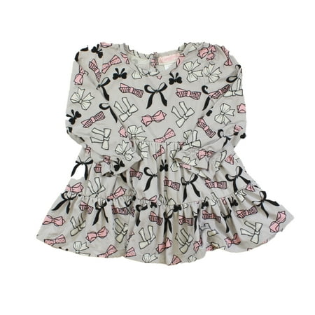 

Pre-owned Youngland Girls Grey | Bows Dress size: 2T