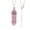 Pink, variant on Healing Crystal Necklace Life of Wire Wrapped Hexagonal Crystals Stone Pendant Necklaces Natural Reiki Quartz Gemstone Jewelry for Women