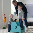 thumbnail image 6 of Little Partners 2-In-1 Adjustable Height Wooden Step Stool, Turquoise, 6 of 11
