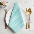 thumbnail image 2 of Turquoise Cloth Napkins, Modern Abstract Art Ombre Striped Washable and Reusable Dinner Napkins Set of 6, Table Napkin for Kitchen Party Birthday Wedding Hotel Housewarming 20"x20", 2 of 9