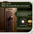 thumbnail image 4 of Renovators Supply Door Back Plate Brass 7 1/4" Escutcheon Cover Ornate Doorplate in Oil Rubbed Bronze Finish, 4 of 12
