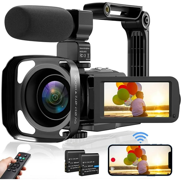 Caméra Vidéo Caméscope Full HD 1080P 36MP YouTube WiFi Vlogging IR Vision Nocturne