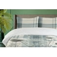 thumbnail image 2 of Ambesonne Floral Duvet Cover Set, Flower Bouquet Tartan Back, Calking, Pale Blue Grey and Ivory, 2 of 4