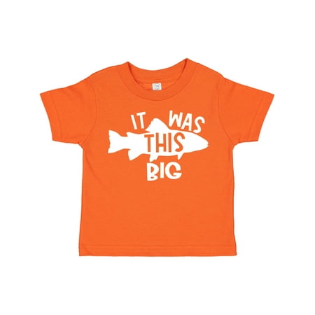 

Inktastic It Was This Big Fishing Humor Gift Toddler Boy or Toddler Girl T-Shirt