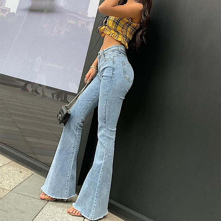 Frayed top bottom jeggings