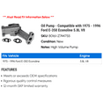 thumbnail image 2 of Pump - Compatible with 1975 - 1996 Ford E-350 Econoline 5.8L V8 1976 1977 1978 1979 1980 1981 1982 1983 1984 1985 1986 1987 1988 1989 1990 1991 1992 1993 1994 1995, 2 of 2