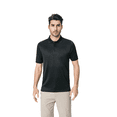 thumbnail image 5 of Zfeel Men's Mesh Collared Poly Short Sleeve Polo T-Shirt, Comfortable Black Tee, Pack of 3, 4XL, 5 of 5