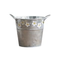 thumbnail image 1 of Flowerpots with Dish Ceramic, Dried Flower Flower Vase Flower Bucket Flower Flower Arrangement Balcony Flower Pot Iron Bucket Retro Old Wrought Iron Hanging Bucket 1Pc, Flower Pots, 1 of 3