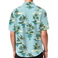 thumbnail image 6 of Hawaiian Mens Shirts Short Sleeve Ocean Wave Print Button Down Shirts Casual Stylish Beach Vacation Blouses, 6 of 7