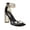 Black, variant on Womens Purple Translucent Ankle Strap Padded Makenna Square Toe Block Heel Zip-Up Dress Sandals Shoes 6.5 M