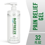 Biofreeze Professional Menthol Pain Relieving Gel 32 FL OZ Bottle With Pump For Pain Relief Of Sore Muscles, Arthritis, Backache, And Joint Pain, Original Green Formula (Packaging May Vary)