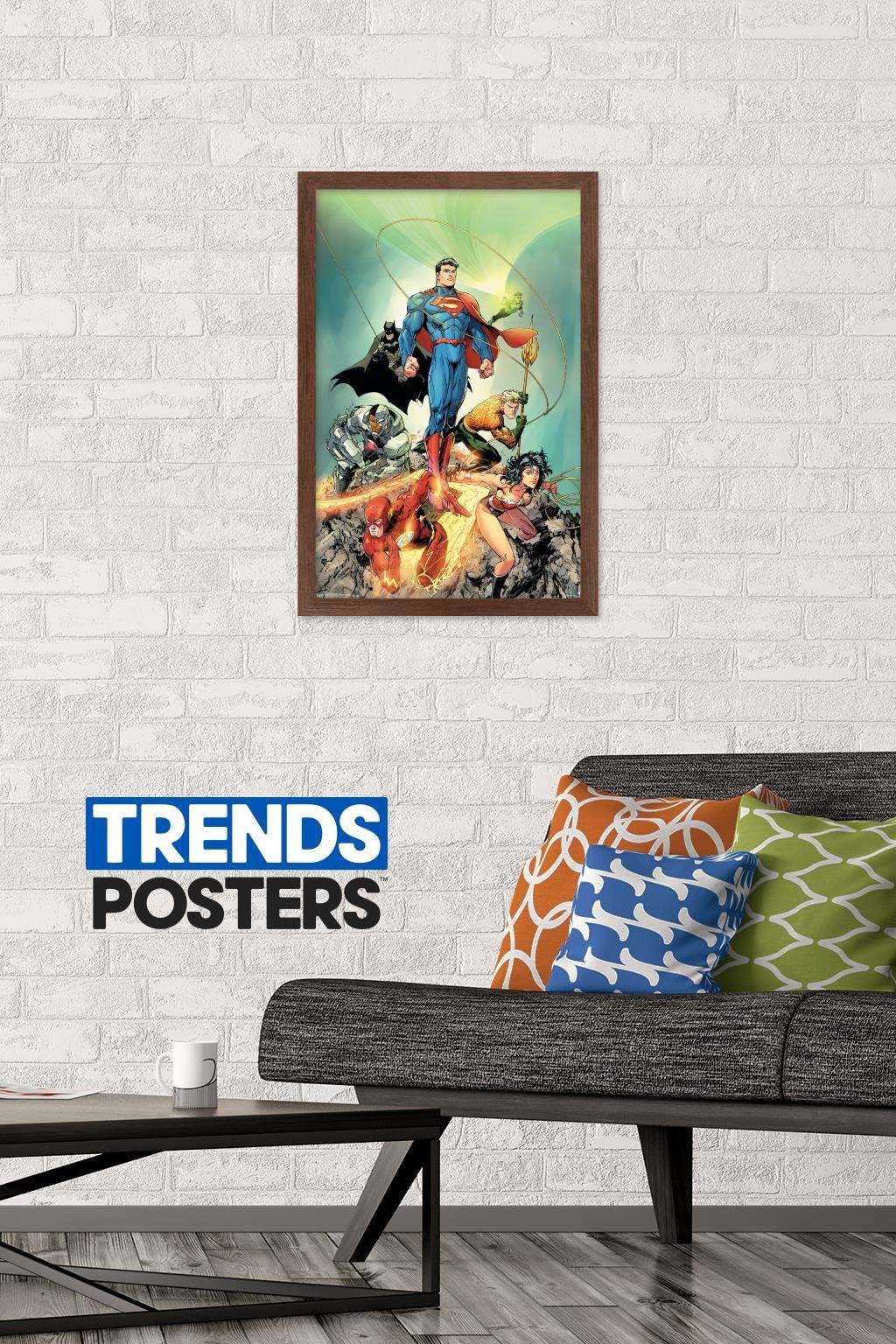 DC Comics - Justice League of America - Unite Wall Poster, 14.725" x 22.375", Framed