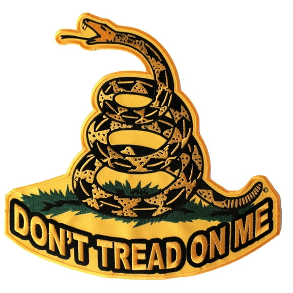 Don't Tread On Me Patch, Large Back Patches for Jackets and Vests