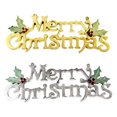thumbnail image 1 of Designs Merry Christmas Signs  Decorative Glittery Hanging Signs，Gold Merry Christmas Tree Wreath Decorations Accessories, 1 of 6