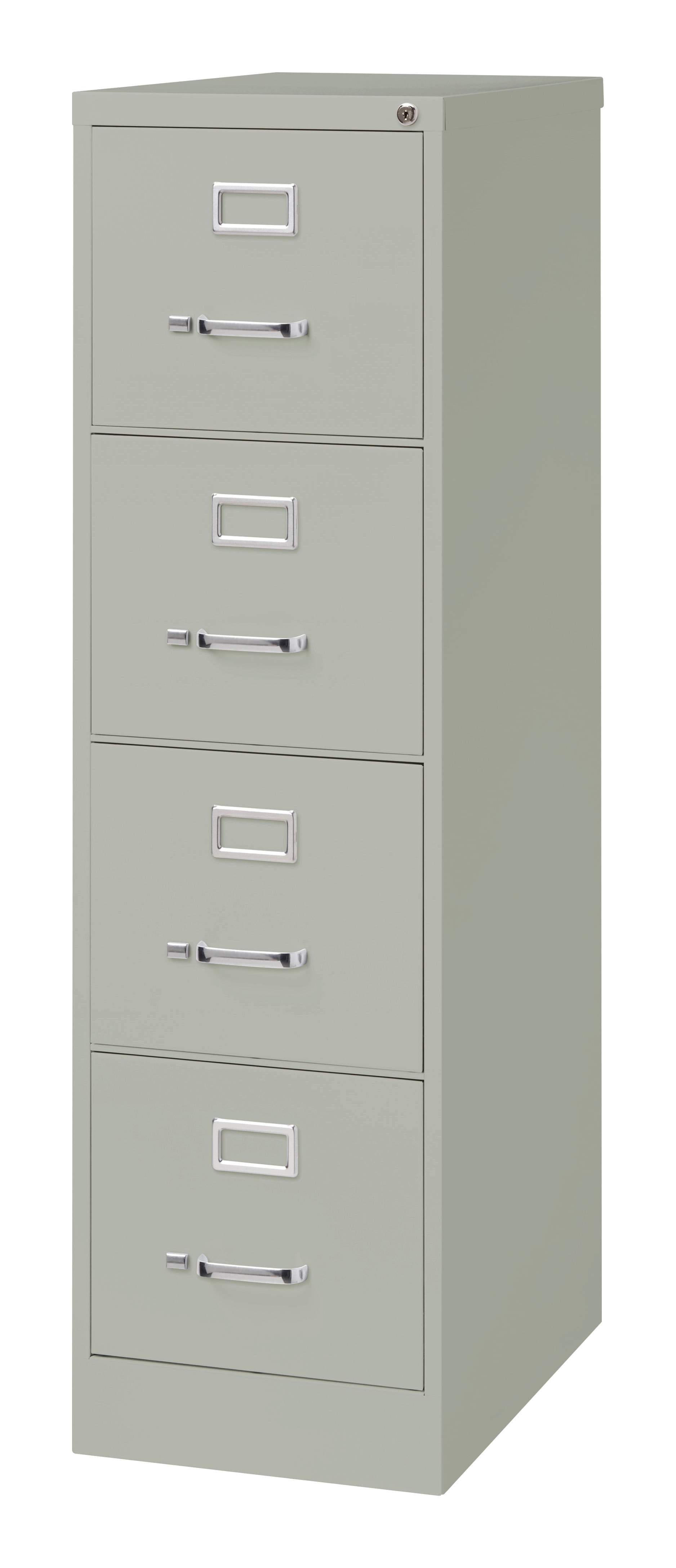 Black 18 by 26-1/2 by 52-Inch Lorell 4-Drawer Vertical File 