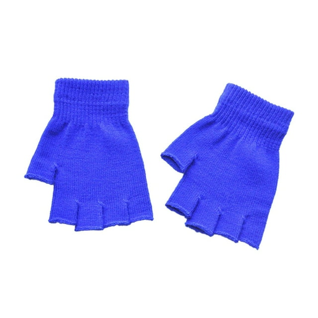 Gants Unisexes Mitaines Sans Doigts Tricotés Crochet Demi-Doigts Adulte Chaud Hiver