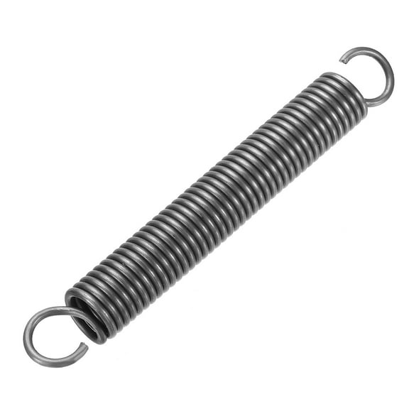 Uxcell Extension Spring, 1pcs Wire Diameter 0.1", OD 0.7", Free Length 5.5" Spring Steel Dual Hook Tension Springs, Grey