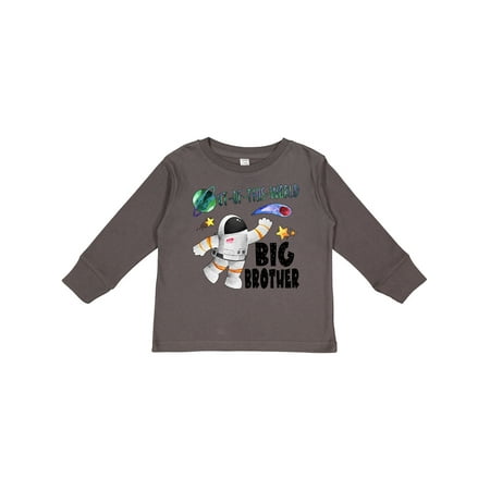 

Inktastic Out of This World Big Brother Astronaut in Space Gift Toddler Boy Girl Long Sleeve T-Shirt