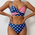 thumbnail image 4 of Warop Women's Two-Piece Bikini Swimsuit with Hard Cups, Underwire, Padded, Color Block, High-Waisted for Sports Swimming and Beach, 4 of 6