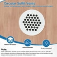 thumbnail image 4 of Uxcell 10-Pack Circular Soffit Vents, 35mm/1.38 Inch Stainless Steel Round Air Vents Mesh Hole Louver for Bathroom Home/ Office/Kitchen/Cabinet/Wardrobe [White], 4 of 7