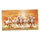 thumbnail image 4 of Siete caballos de la suerte corriendo, arte de pared, obra de arte sin marco, estilo animal, regalo de cumpleaños 60 cmx120 cm, 4 of 9
